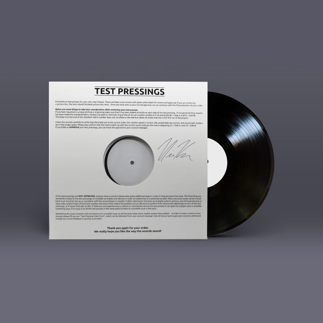 Blue House [LIVE] Test Pressing - PRESALE